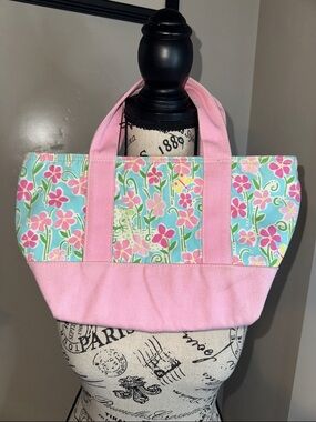 Lilly Pulitzer Pink Leopard Canvas Tote